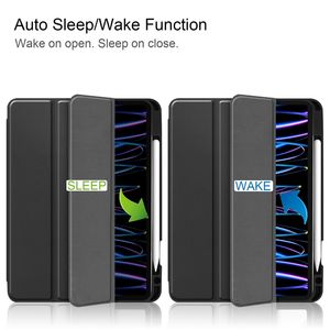 Étui de protection en cuir PU pour tablette, avec fente pour stylo, support intelligent, couverture arrière en TPU pour <span class=keywords><strong>iPad</strong></span> <span class=keywords><strong>Pro</strong></span> <span class=keywords><strong>11</strong></span> <span class=keywords><strong>pouces</strong></span> 2022 Air5 - Product Image 2