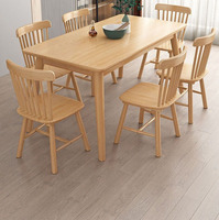 Meubles de maison, table à manger 6 places, tables à manger en bois massif, table à manger moderne, salle à manger