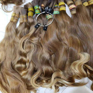 Venta al por mayor sin procesar crudo europeo miel Rubio virgen eslavo ruso Remy trenzado rizado extensiones de mechones de cabello humano pelucas - Product Image 4