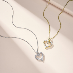 Collar con Colgante de Moissanita en Forma de Corazón de Plata de Ley S925 de 0.6 CTW, Diseño Clásico para Compromisos, Bodas y Fiestas - Product Image 4