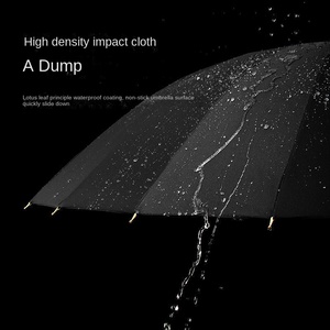 Paraguas automático de doble propósito grande para dos personas, 24 huesos, resistente al viento, a prueba de lluvia, mango largo duradero para hombres, regalos de negocios - Product Image 4