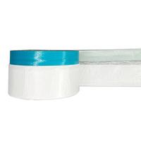 Rouleau polyvalent de film de protection en toile caoutchoutée, idéal pour les travaux de peinture, ruban de masquage en tissu PE blanc