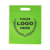 Bolsas de Compra Reutilizables Planas de Tela No Tejida Color Verde Lima, Personalizables con Impresión de Logotipo, para Compras Ecológicas y Empaquetado Promocional
