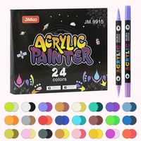 Ensemble de marqueurs acryliques à double pointe et double couleur, marqueurs métalliques à pointe souple, stylos de couleur pigmentée à base d'eau spécifiques à l'art pour enfants