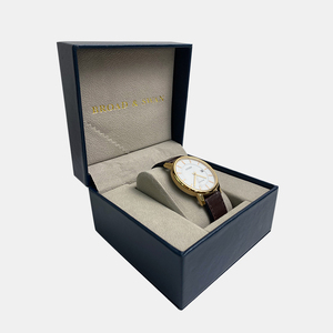 Confezione di Lusso Personalizzata in Cartone Rigido Ecologico Resistente all'Acqua con Stampa in Lamina d'Oro Beige per Accessori Orologi - Product Image 3