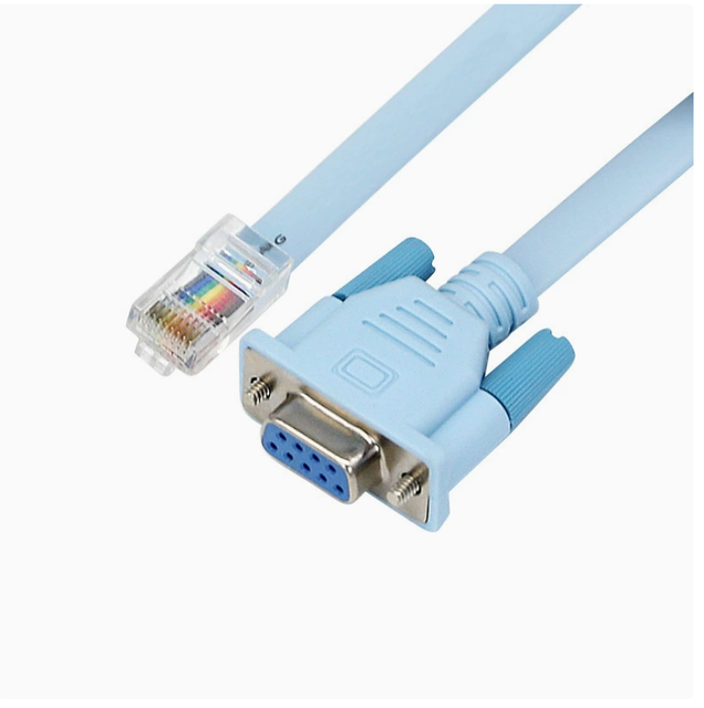 RJ45 to RS232 Adapter Cable, Serial Port Cable with RJ45 Connector to DB9 Connector, Suitable for Cisco Console Debugging.