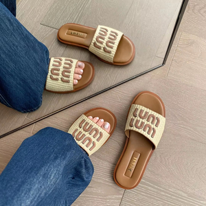 Nouvelle Arrivée Européenne 2026 – Sandales plates tressées à une bride pour femme, décontractées, pour l'extérieur et la plage - Product Image 4