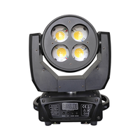 Lumière de scène mobile à tête mobile à 4 yeux LED COB 4x50W avec contrôle DMX512, zoom 8-50, blanc chaud, éclairage de scène de mariage