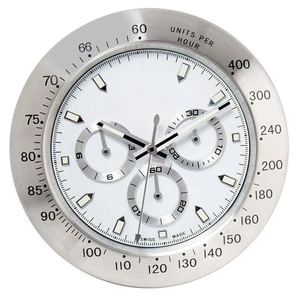 Horloge murale ronde en quartz vert avec cadran lumineux et cadre métallique pour la décoration du salon - Product Image 4