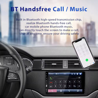 Radio Estéreo para Auto Podofo de 1 DIN y 9 Pulgadas, Reproductor MP5 para Auto, Bluetooth, FM, EQ + Micrófono, Electrónica para Auto, Radio de 1 DIN