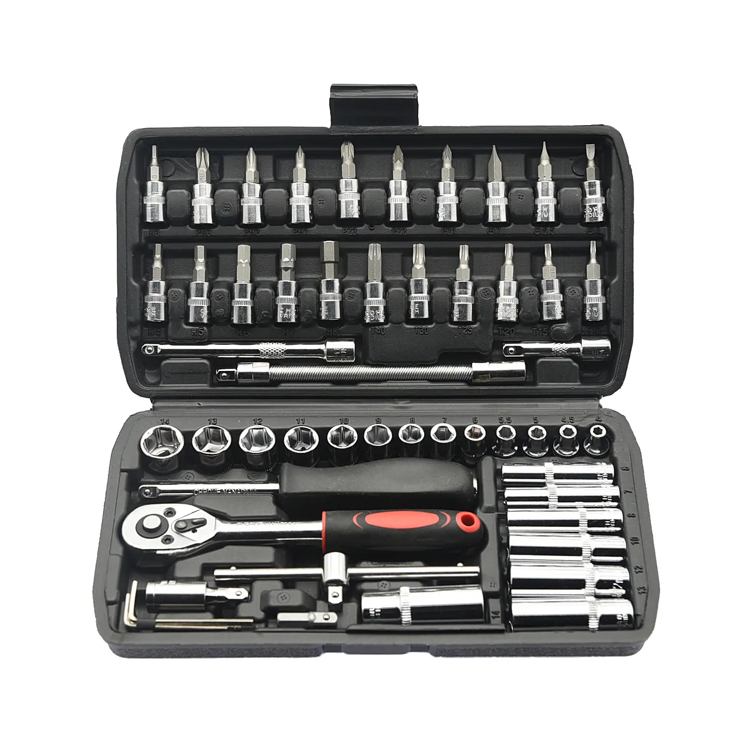 53 In 1 Professional Hand Mechanic Socket Wrench Tool Set For Cars Motorcycles And Bicycles Repair