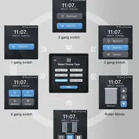 Interrupteurs intelligents de luxe 4x4 Wi-Fi et Zigbee (norme US) compatibles Alexa et Google Home - Affichage du nom personnalisable pour l'automatisation de la maison intelligente