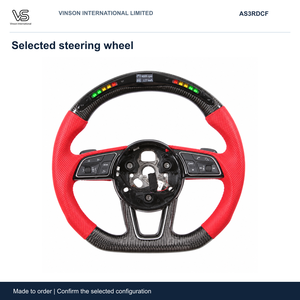Volant en fibre de carbone pour Audi S3, configuration sélectionnée Open Center AS3RDCF - Product Image 1