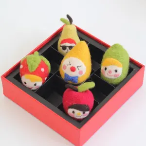 2024 Needle Felting Starter Kit DIY Wool Felter Craft Supplies Set 3D Fruit Shape Doll Toy Easy for Beginners