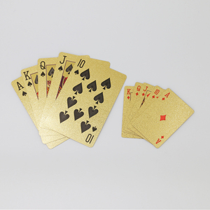 Cartes à jouer personnalisées avec logo, imperméables, cadeaux promotionnels créatifs, cartes à jouer en PVC avec feuille d'or personnalisées pour les jeux de carnaval - Product Image 2