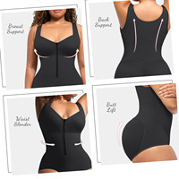 Hexin En gros Body sculptant amincissant pour femme avec fermeture éclair, style colombien, gaine amincissante de taille