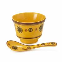 Service de table en mélamine Série Richesse et Trésor, Assiettes et bols incassables dorés pour l'Afrique, l'Inde, l'Égypte, Vente en gros pour mariages