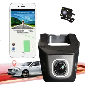 Xe hộp đen Wifi App Hidden Dash máy ảnh cho Toyota Camry Dash Cam phía trước và phía sau 1296P và gương đảo ngược Máy Ảnh Bộ