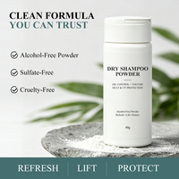 Poudre de shampoing sec à marque privée pour cheveux gras, volumisante, contrôle du sébum, rafraîchissement instantané, protection thermique, protection UV, sans résidu blanc