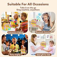 Altavoz de Karaoke para Niños, Máquina de Cantar Inalámbrica Portátil con Luz RGB, Recargable por USB, Regalo para Fiestas en Casa, Mini Reproductor de Música
