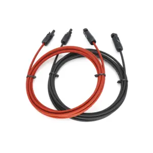 TUV Certification 4mm2 30A 1meter DC-DC solar extension cable with female and male connector