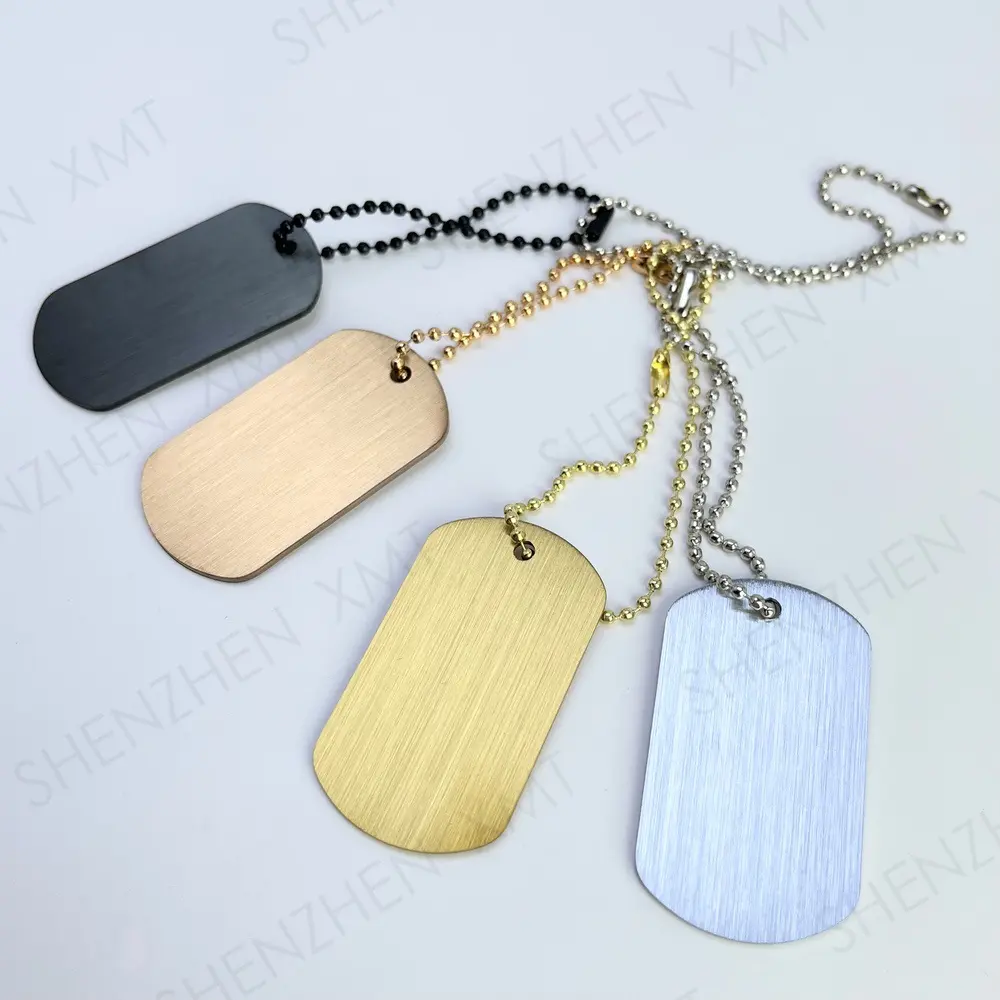 Promotion Gift of Sublimation blank tags Manufacturer double-sided custom printed metal personalized pet ID tags dog tag