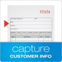 Carnet de commandes et factures autocopiantes NCR en 2 feuillets avec logo personnalisé, format 5,5x8,5 pouces, papier blanc canari, bloc de reçus duplicata, 50 jeux en vrac