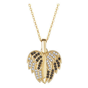 Collar de Moda en Oferta, Chapado en Oro de 18K, con Colgante de Alas de Ángel y Mariposa con Diamantes, Creativo, Personalizado con Letra, Corazón Abierto, para Mujer - Product Image 5