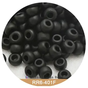 Miyuki Round Rocailles 6/0 Beads 4ミリメートル [6 Color Frosted Dyed ]10グラムパック