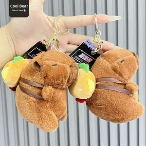 Promo Grosir Gantungan Kunci Boneka Kapibara dengan Ekor Bergetar, Ornamen Kecil Mainan Boneka Plush, Hadiah Ulang Tahun Anak-Anak - Product Image 2
