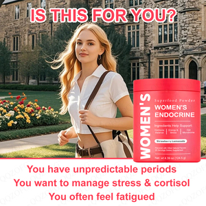 Polvo para el Equilibrio <span class=keywords><strong>Hormonal</strong></span> Directo de Fábrica, Suplemento de Apoyo <span class=keywords><strong>Endocrino</strong></span> para Mujeres para la Salud Intestinal, Sabor Limonada de Fresa, 125g - Product Image 5