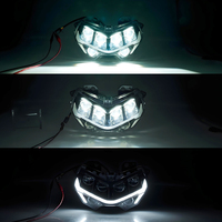 Faro LED Negro Superbrillante Yongjin para Motocicleta con Luz Alta/Baja para Kawasaki Z900
