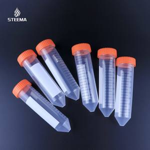 Tubo de Centrifugação de Plástico PP Micro Estéril Transparente de Alta Qualidade 50ml para Uso Médico com Fundo Cônico Sem Enzimas - Product Image 1