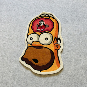 Smile Face Patroon Tapijt Geel Ronde Vorm Matten Home Decor Custom Tapijt Karakter Mat Getuft Tapijt - Product Image 6