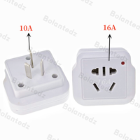 AU vers US CN EU Plug 16A Adaptateur Chine Européenne vers Australien Nouvelle-Zélande 3 Broches En Acier Inoxydable Argent Power Wall Plug Socket
