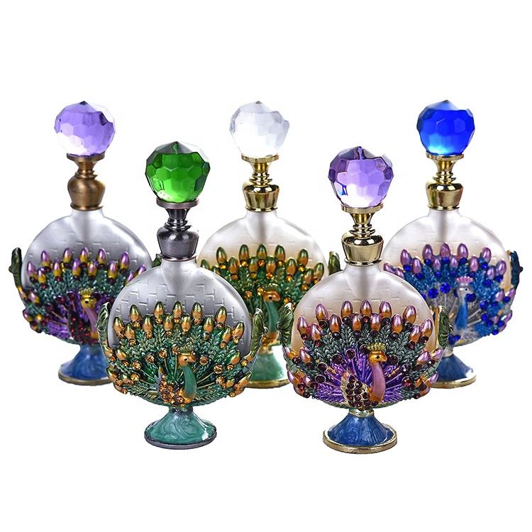 Wholesale Small Order Antiqued Metal Glass Peacock Arab