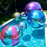 Ballons de plage réutilisables Zhenmei en PVC brillant, hermétiques, effet miroir chromé irisé pour fêtes et événements en extérieur