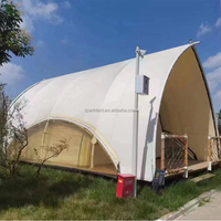 Yourte à voile de luxe pour l'extérieur, tente safari pour hôtel, tentes imperméables pour le glamping avec poteau en acier