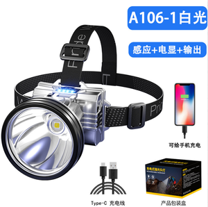 Lampe frontale LED rechargeable USB au lithium-ion de 10 W, plus puissante, avec réglage 90° haut/bas, étanche IP54, 3 modes et 200 lumens - Product Image 6