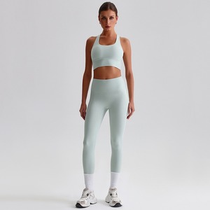 18 colori 3 modi per indossare Set Yoga | Allenamento nudo con reggiseno con cinturino e Leggings Lifting | Abbigliamento quotidiano da ginnastica - Product Image 5