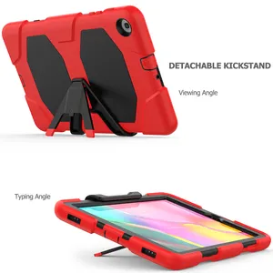 Kids soft silicone rugged detach stand case For Samsung Galaxy Tab A 10.1 T510 T515 2019 protective cover with screen protector