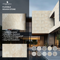 Pierre de texture brute naturelle mcm Revêtement extérieur Mur flexible Carrelage mural en argile flexible ignifuge Panneaux de granit brut pour hôtel