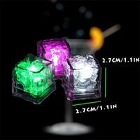Glaçons lumineux multicolores, lumières LED en forme de glaçon, capteur de liquide, glaçons lumineux pour la décoration de bar et de fête