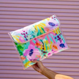 กระเป๋าเครื่องสำอางพีวีซีแบบใสขนาด 18 นิ้ว กันน้ำ พิมพ์ลายได้เต็มใบ ใช้เก็บเอกสาร พกพาสะดวก เหมาะสำหรับกิจกรรมกลางแจ้ง - Product Image 6