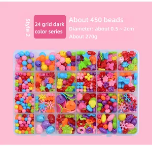 Набор бусин для изготовления ювелирных изделий Дети Разноцветные акриловые бусины DIY набор игрушек коробка с аксессуарами