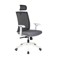 Chaise de bureau pivotante de luxe moderne en maille, base en alliage d'aluminium, maille importée, design ergonomique pour la maison, le bureau et l'usine