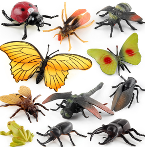 Figurine di animali giocattoli plastica ape farfalla formica ragno millepiedi libellula coccinella per terrario artigianato bambino educazione precoce - Product Image 4