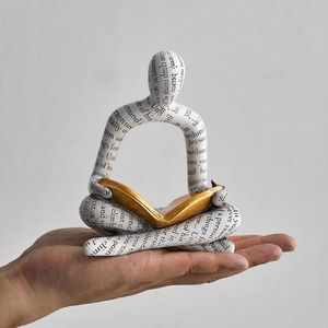 Trang trí nội thất nhựa bức tượng Nhà Tư Tưởng phong cách trang trí trừu tượng tác phẩm điêu khắc sưu tập bức tượng nhỏ cho văn phòng hiện đại Kệ máy tính để bàn - Product Image 3
