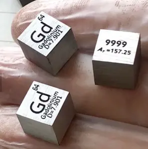 高品質希土類ガドリニウム金属99.99% 元素Gd 10x10x10mm純粋な周期元素