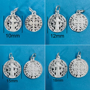 999 religiosa di alta qualità in argento Sterling St Benedict vergine <span class=keywords><strong>Madonna</strong></span> medaglia - Product Image 2